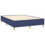 Box spring bed mattress and LED lights blue fabric 140x190 cm by vidaXL, Beds and slatted bases - Ref: Foro24-3135515, Price:...