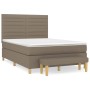 Cama box spring con colchón tela gris taupe 140x190 cm de vidaXL, Camas y somieres - Ref: Foro24-3137233, Precio: 582,07 €, D...