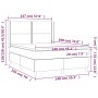 Boxspringbett mit Matratze und LED-Leuchten taupegrauer Stoff 140x190 cm von vidaXL, Betten und Lattenroste - Ref: Foro24-313...