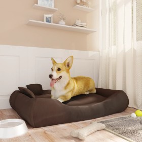 Cojín para perros con almohadas tela oxford marrón 89x75x19 cm de vidaXL, Camas para perros - Ref: Foro24-171196, Precio: 32,...