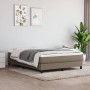 Box spring bed with taupe gray fabric mattress 140x190 cm by vidaXL, Beds and slatted bases - Ref: Foro24-3144073, Price: 391...