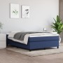 Box spring bed with blue fabric mattress 140x190 cm by vidaXL, Beds and slatted bases - Ref: Foro24-3144421, Price: 384,34 €,...