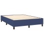 Box spring bed with blue fabric mattress 140x190 cm by vidaXL, Beds and slatted bases - Ref: Foro24-3144421, Price: 384,34 €,...