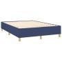 Box spring bed with blue fabric mattress 140x190 cm by vidaXL, Beds and slatted bases - Ref: Foro24-3144520, Price: 423,98 €,...