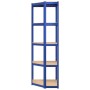 Shelving 5 levels 3 units steel and blue plywood by vidaXL, Industrial shelving - Ref: Foro24-3154166, Price: 143,97 €, Disco...