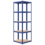 Shelving 5 levels 3 units steel and blue plywood by vidaXL, Industrial shelving - Ref: Foro24-3154166, Price: 143,97 €, Disco...