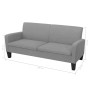 Set of 2-piece light gray fabric sofas by vidaXL, Sofas - Ref: Foro24-278212, Price: 575,28 €, Discount: %