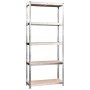 Shelving 5 levels 3 units steel plywood silver by vidaXL, Industrial shelving - Ref: Foro24-3154162, Price: 130,56 €, Discoun...