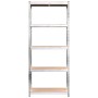 Shelving 5 levels 3 units steel plywood silver by vidaXL, Industrial shelving - Ref: Foro24-3154162, Price: 130,56 €, Discoun...