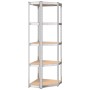 Shelving 5 levels 3 units steel plywood silver by vidaXL, Industrial shelving - Ref: Foro24-3154162, Price: 130,56 €, Discoun...