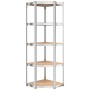 Shelving 5 levels 3 units steel plywood silver by vidaXL, Industrial shelving - Ref: Foro24-3154162, Price: 130,56 €, Discoun...