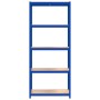 Shelving 5 levels 2 units steel and blue plywood by vidaXL, Industrial shelving - Ref: Foro24-3154165, Price: 102,43 €, Disco...