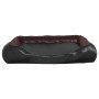 Cama para perros de cuero sintético negro y marrón 105x80x25 cm de vidaXL, Camas para perros - Ref: Foro24-171242, Precio: 55...