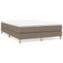 Cama box spring con colchón tela gris taupe 140x190 cm de vidaXL, Camas y somieres - Ref: Foro24-3144171, Precio: 417,83 €, D...