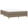 Cama box spring con colchón tela gris taupe 140x190 cm de vidaXL, Camas y somieres - Ref: Foro24-3144171, Precio: 417,83 €, D...