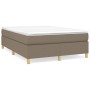 Cama box spring con colchón tela gris taupe 140x190 cm de vidaXL, Camas y somieres - Ref: Foro24-3144518, Precio: 451,03 €, D...