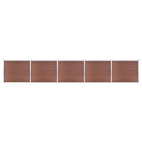 Brown WPC Fence Panel Set 872x146 cm by vidaXL, fence panels - Ref: Foro24-3070454, Price: 1,00 €, Discount: %