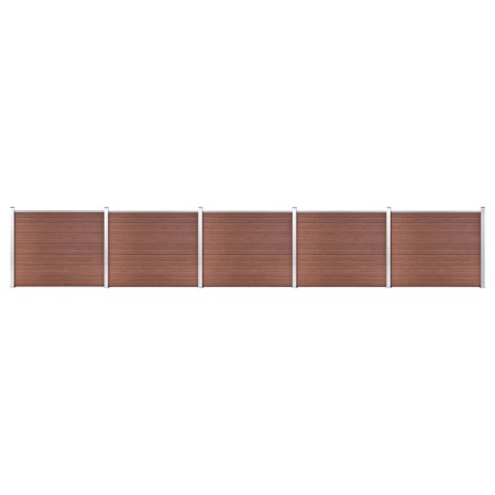 Brown WPC Fence Panel Set 872x146 cm by vidaXL, fence panels - Ref: Foro24-3070454, Price: 1,00 €, Discount: %