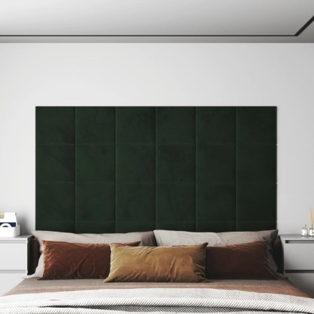 Wall panels 12 pcs dark green velvet 30x30 cm 1.08m² by vidaXL, Wall covering - Ref: Foro24-343809, Price: 42,14 €, Discount: %