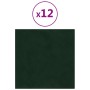 Wall panels 12 pcs dark green velvet 30x30 cm 1.08m² by vidaXL, Wall covering - Ref: Foro24-343809, Price: 42,14 €, Discount: %