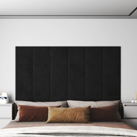 Wall panels 12 pcs black velvet 30x30 cm 1.08 m² by vidaXL, Wall covering - Ref: Foro24-343812, Price: 42,14 €, Discount: %