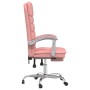 Silla de oficina reclinable masaje cuero sintético rosa de vidaXL, Sillas de oficina - Ref: Foro24-349731, Precio: 133,81 €, ...