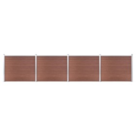 Brown WPC Fence Panel Set 699x146 cm by vidaXL, fence panels - Ref: Foro24-3070453, Price: 920,99 €, Discount: %