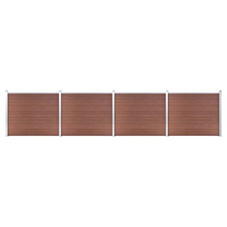 Set de panel de valla WPC marrón 699x146 cm de vidaXL, Paneles de vallas - Ref: Foro24-3070453, Precio: 1,00 €, Descuento: %