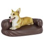 Cama para perros de espuma cuero sintético marrón 60x42 cm de vidaXL, Camas para perros - Ref: Foro24-171319, Precio: 36,68 €...