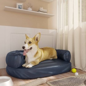 Dark blue synthetic leather foam dog bed 60x42 cm by vidaXL, Beds for dogs - Ref: Foro24-171313, Price: 25,65 €, Discount: %