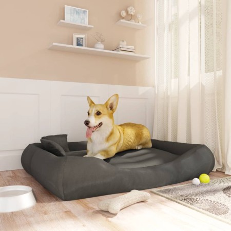 Cojín perros con almohadas tela oxford gris oscuro 115x100x20cm de vidaXL, Camas para perros - Ref: Foro24-171189, Precio: 54...