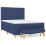 Cama box spring con colchón tela azul 140x190 cm de vidaXL, Camas y somieres - Ref: Foro24-3137235, Precio: 580,51 €, Descuen...