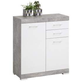 FMD 2-door, 2-drawer white and concrete chest of drawers 80x34.9x89.9cm by FMD, Wardrobes - Ref: Foro24-428705, Price: 203,85...