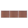 Set de panel de valla WPC marrón 526x146 cm de vidaXL, Paneles de vallas - Ref: Foro24-3070452, Precio: 900,99 €, Descuento: %