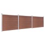 Set de panel de valla WPC marrón 526x146 cm de vidaXL, Paneles de vallas - Ref: Foro24-3070452, Precio: 900,99 €, Descuento: %