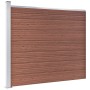 Set de panel de valla WPC marrón 526x146 cm de vidaXL, Paneles de vallas - Ref: Foro24-3070452, Precio: 900,99 €, Descuento: %