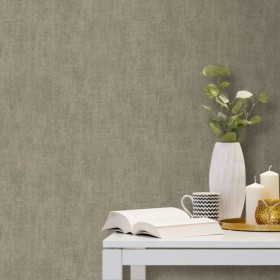 DUTCH WALLCOVERINGS Einfarbige Tapete in Grau und Braun von DUTCH WALLCOVERINGS, Bemaltes Papier - Ref: Foro24-437393, Preis:...