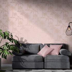 DUTCH WALLCOVERINGS Tapete mit rosa tropischen Bäumen von DUTCH WALLCOVERINGS, Bemaltes Papier - Ref: Foro24-437421, Preis: 2...