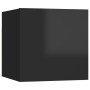 Muebles de salón de pared 2 uds negro brillo 30,5x30x30 cm de vidaXL, Muebles TV - Ref: Foro24-804503, Precio: 65,99 €, Descu...