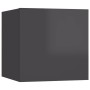 Muebles de salón de pared 4 uds gris brillo 30,5x30x30 cm de vidaXL, Muebles TV - Ref: Foro24-804507, Precio: 93,99 €, Descue...