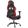 Gaming-Stuhl mit Fußstütze aus schwarzem rotem Kunstleder von vidaXL, Gaming-Stühle - Ref: Foro24-3143654, Preis: 138,99 €, R...