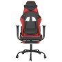 Gaming-Stuhl mit Fußstütze aus schwarzem rotem Kunstleder von vidaXL, Gaming-Stühle - Ref: Foro24-3143654, Preis: 137,89 €, R...