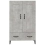 Aparador de madera contrachapada gris hormigón 70x31x115 cm de vidaXL, Aparadores - Ref: Foro24-812577, Precio: 100,56 €, Des...