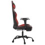 Gaming-Stuhl mit Fußstütze aus schwarzem rotem Kunstleder von vidaXL, Gaming-Stühle - Ref: Foro24-3143654, Preis: 138,99 €, R...