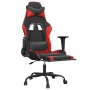 Gaming chair with footrest in black and red synthetic leather by vidaXL, Gaming chairs - Ref: Foro24-3143654, Price: 137,89 €...