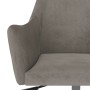 Light Gray Velvet Swivel Dining Chair by vidaXL, dining chairs - Ref: Foro24-330974, Price: 103,99 €, Discount: %