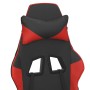 Silla gaming con reposapiés cuero sintético negro rojo de vidaXL, Sillones para videojuegos - Ref: Foro24-3143654, Precio: 13...