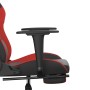 Gaming-Stuhl mit Fußstütze aus schwarzem rotem Kunstleder von vidaXL, Gaming-Stühle - Ref: Foro24-3143654, Preis: 138,99 €, R...