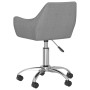 Light gray fabric swivel dining chair by vidaXL, dining chairs - Ref: Foro24-330925, Price: 93,87 €, Discount: %