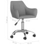 Light gray fabric swivel dining chair by vidaXL, dining chairs - Ref: Foro24-330925, Price: 93,87 €, Discount: %